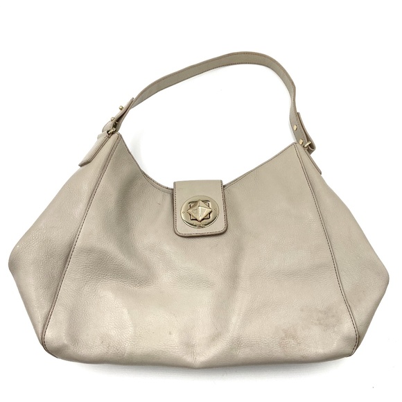 kate spade Handbags - Kate Spade Light Grey Hobo Style Purse